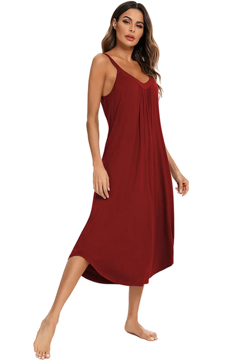 V - Neck Midi Lounge Dress - Che Cose Belle