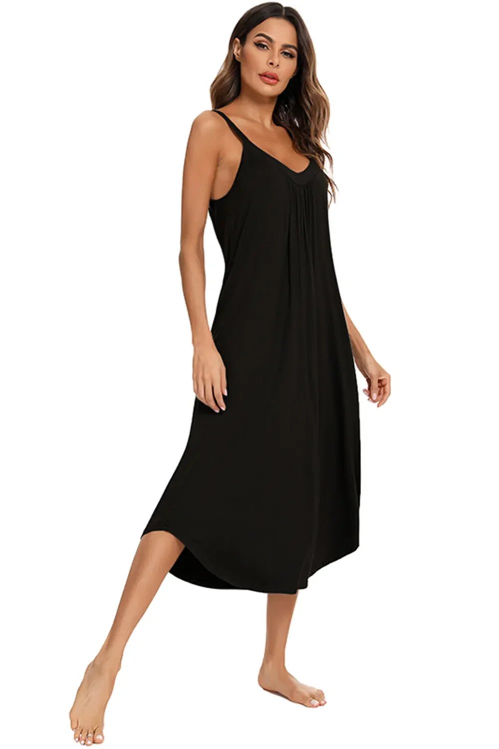 V - Neck Midi Lounge Dress - Che Cose Belle