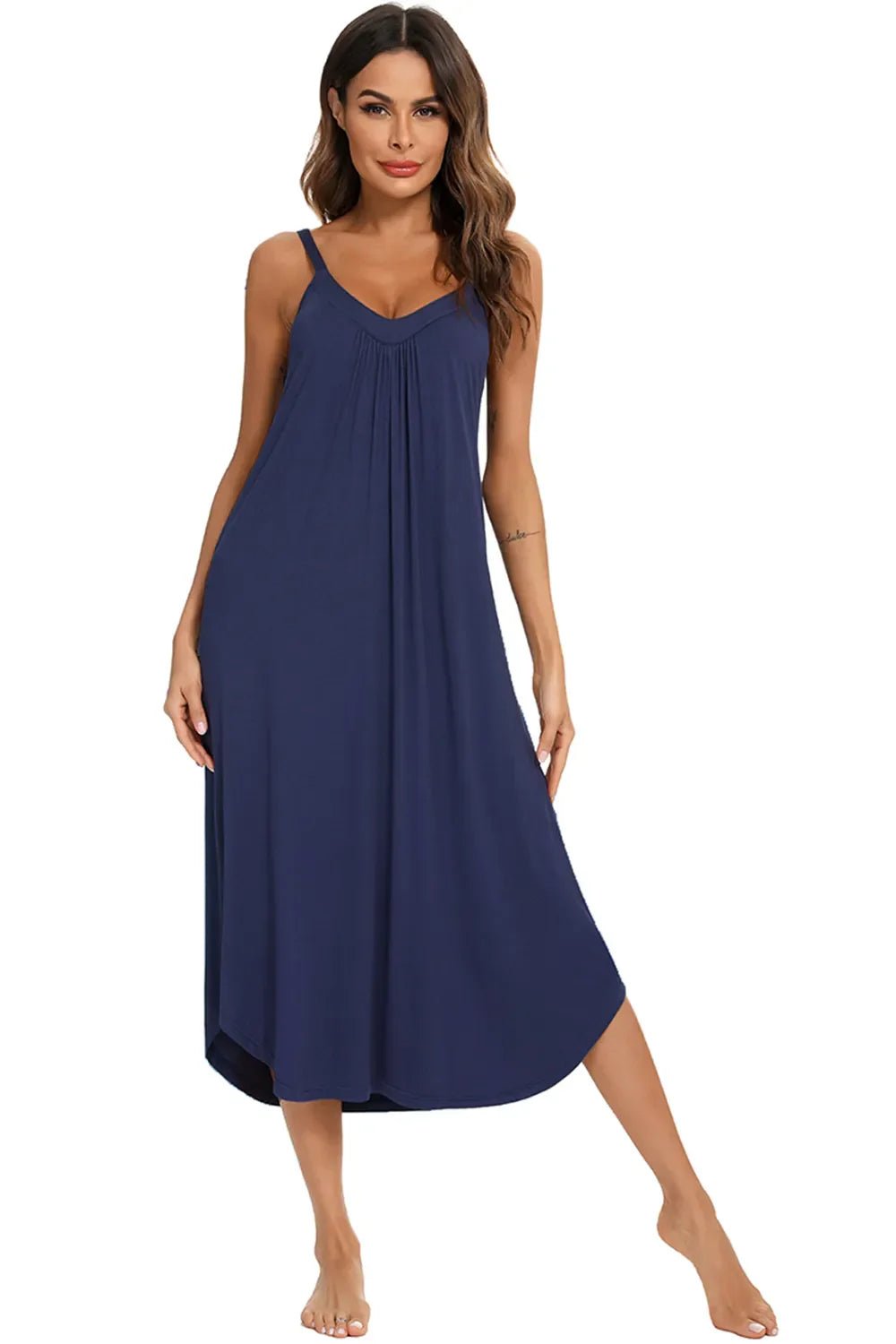V - Neck Midi Lounge Dress - Che Cose Belle