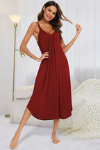 V - Neck Midi Lounge Dress - Che Cose Belle