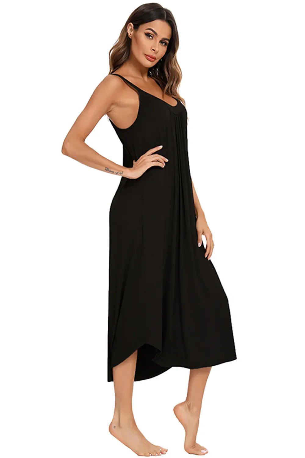 V - Neck Midi Lounge Dress - Che Cose Belle