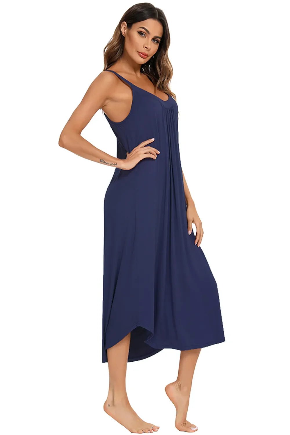 V - Neck Midi Lounge Dress - Che Cose Belle