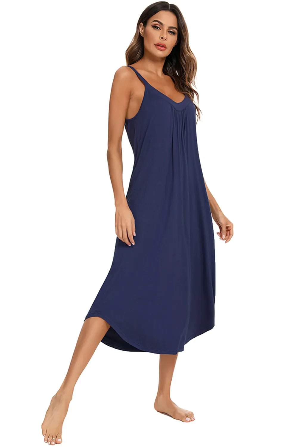 V - Neck Midi Lounge Dress - Che Cose Belle