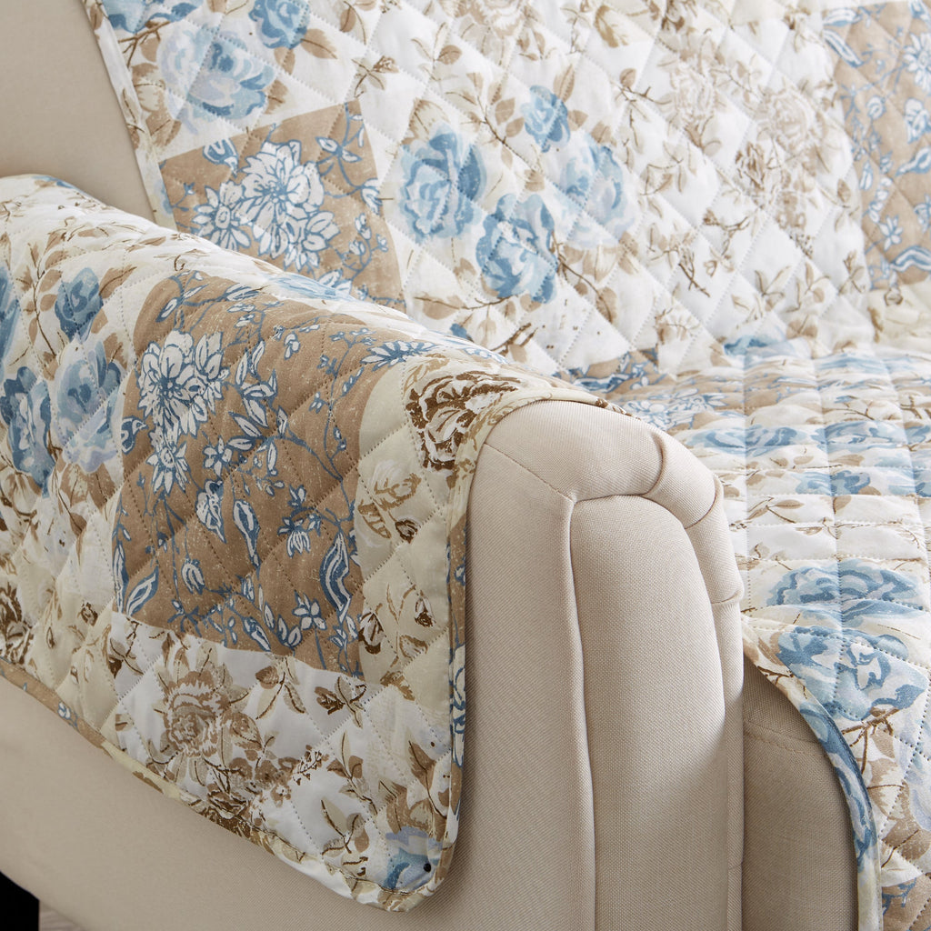 Reversible Floral Patchwork Furniture Protector - Maribel Collection