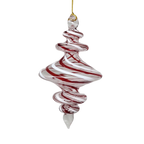 Peppermint Swirl Egyptian Glass Ornament