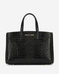 Valentina (black) - Italian calf leather women's handbag (with shoulder strap) - Che Cose Belle