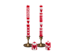 Valentine's Day Painted Candle - Che Cose Belle