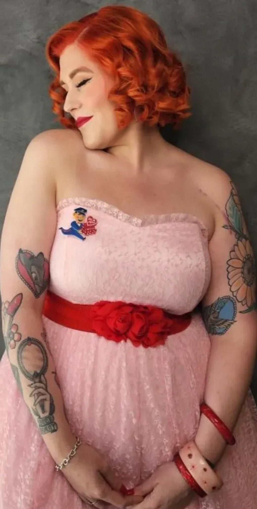 Valentine's Happy Mail Brooch & Earrings Set by 50's Vintage Dame x Lipstick & Chrome - Che Cose Belle