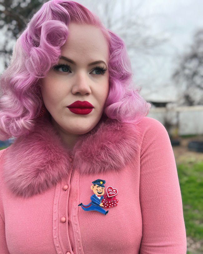 Valentine's Happy Mail Earrings by 50's Vintage Dame x Lipstick & Chrome - Che Cose Belle