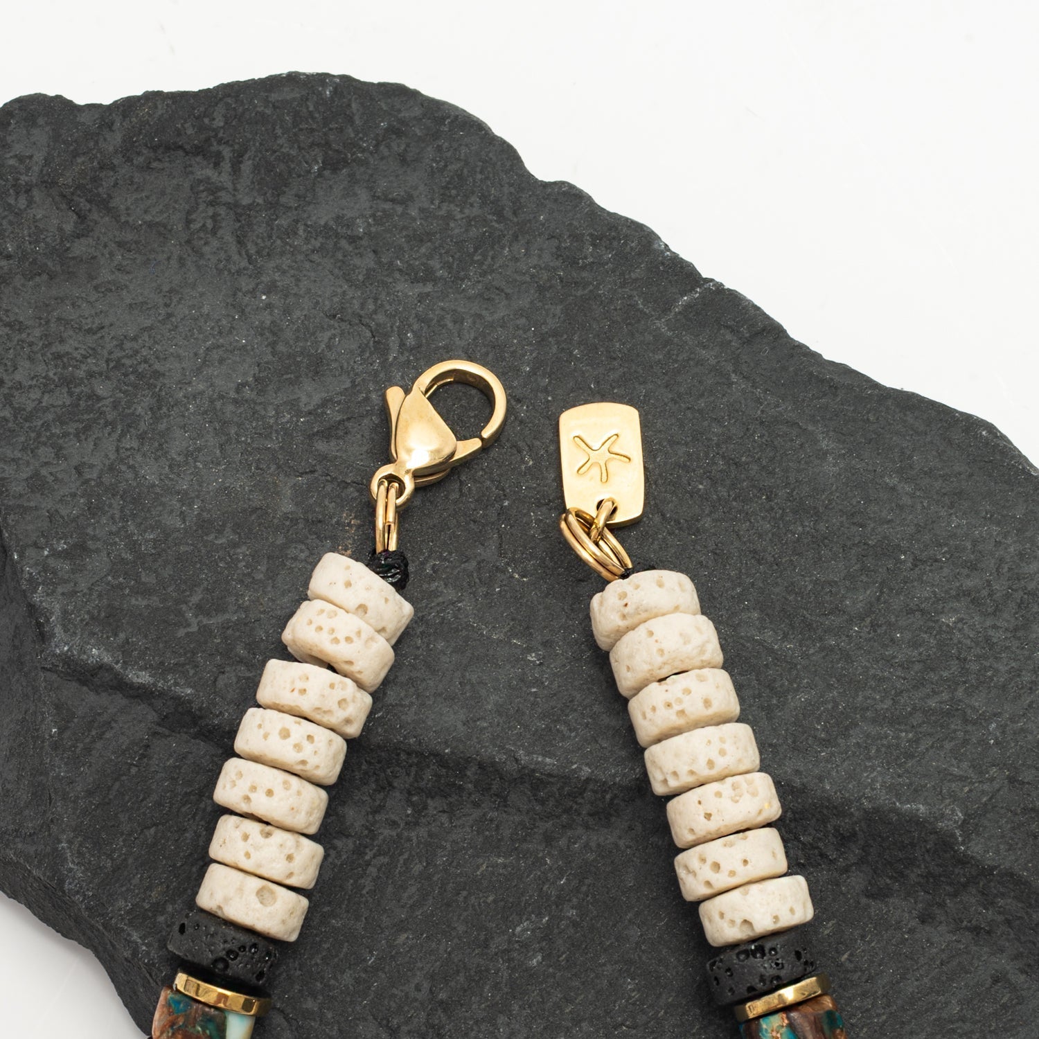 Vanguard Lava Bead Men's Necklace - Che Cose Belle
