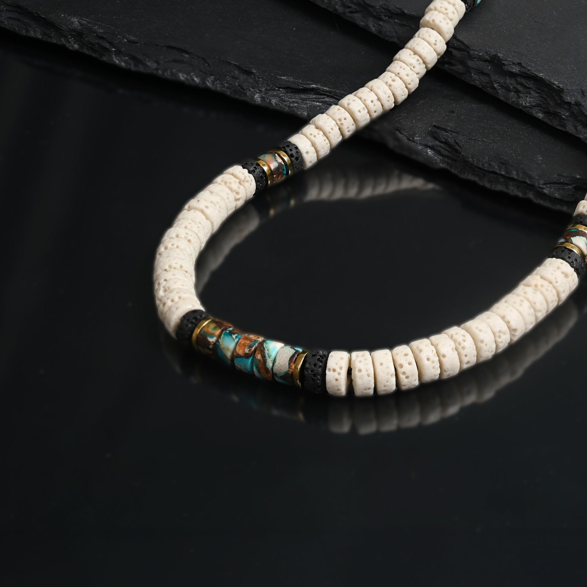 Vanguard Lava Bead Men's Necklace - Che Cose Belle