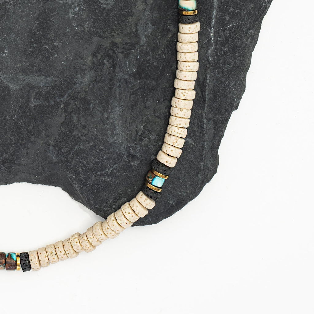 Vanguard Lava Bead Men's Necklace - Che Cose Belle