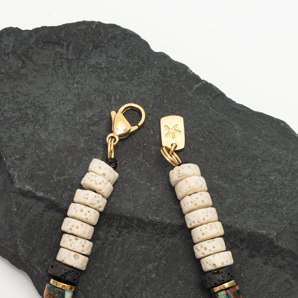 Vanguard Lava Bead Men's Necklace - Che Cose Belle