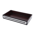 Vanity Tray Parlour Concentric Bone & Resin Inlay, Black & White - 10" x 6" - Che Cose Belle