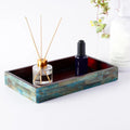 Vanity Tray Verdigris Collection Bone Inlay Handmade Bathroom Organizer, 10" x 6" - Che Cose Belle