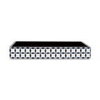 Vanity Trays illusion Wrap Collection Bone & Resin Inlay, Black - White, 10" x 6" - Che Cose Belle