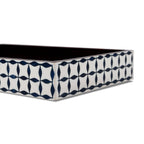 Vanity Trays illusion Wrap Collection Bone & Resin Inlay, Black - White, 10" x 6" - Che Cose Belle