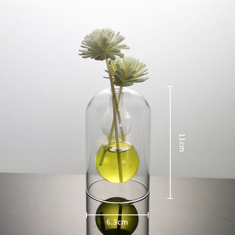 Vases Glass Vase Home Decor Room Decor Modern Wedding Decoration Hydroponic Flower Pot Double Glass Container Crafts Ornament - Che Cose Belle