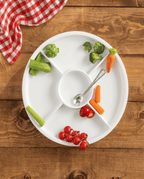 Veggie Icon Crudité Ceramic Server with Spoon - Che Cose Belle