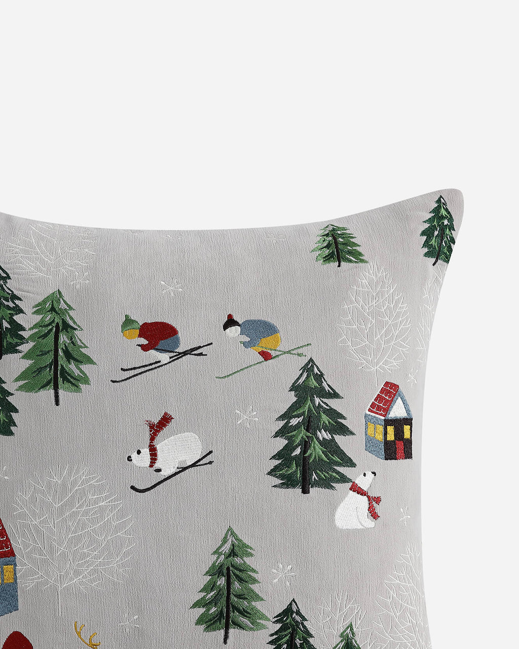 Velvet Embroidered Bear Throw Pillow - Che Cose Belle