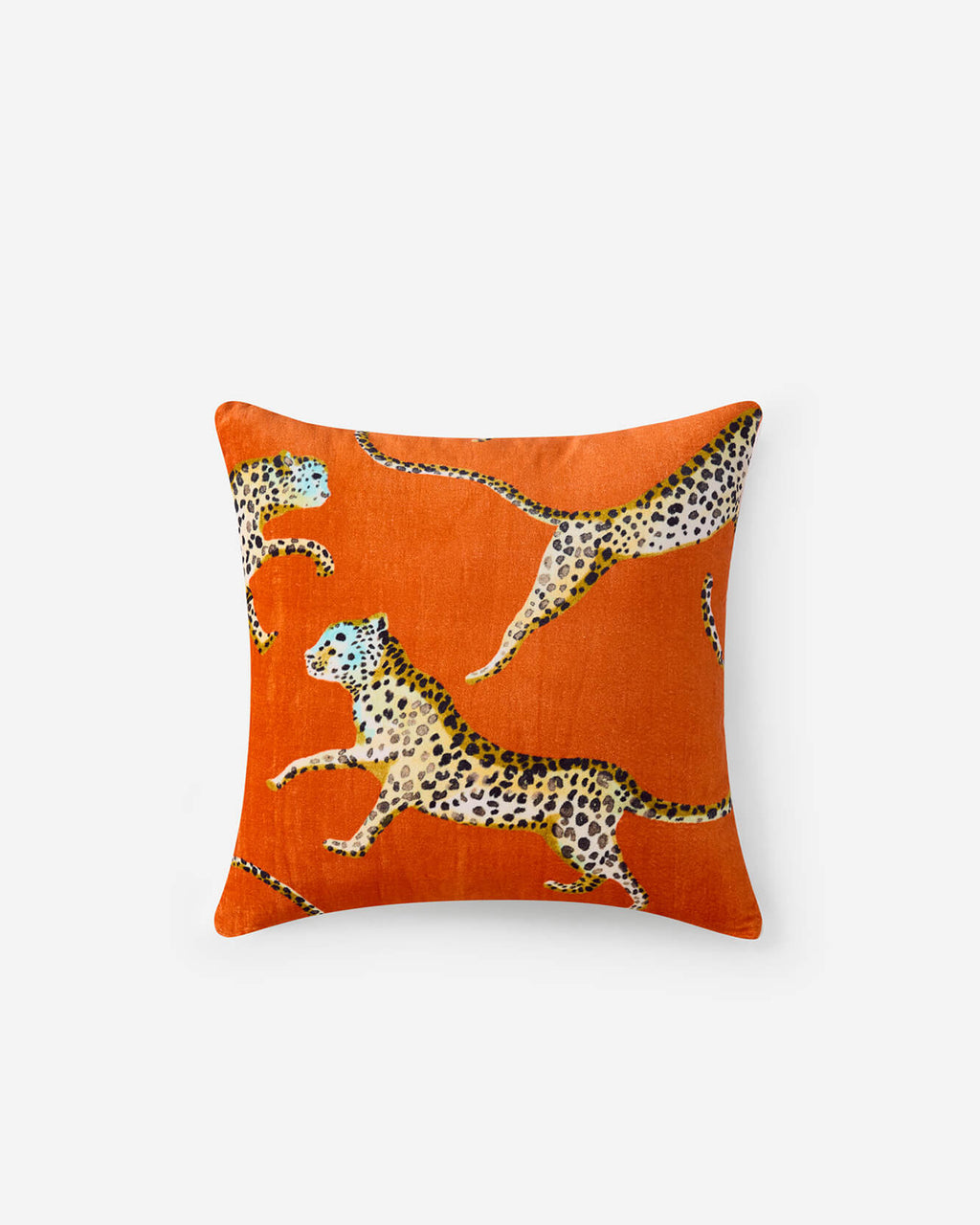 Velvet Leaping Small Leopard Throw Pillow - Che Cose Belle