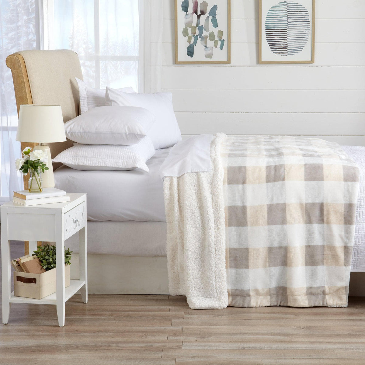 Velvet Plush Sherpa Luxury Bed Blanket - Kinsley Collection - Che Cose Belle