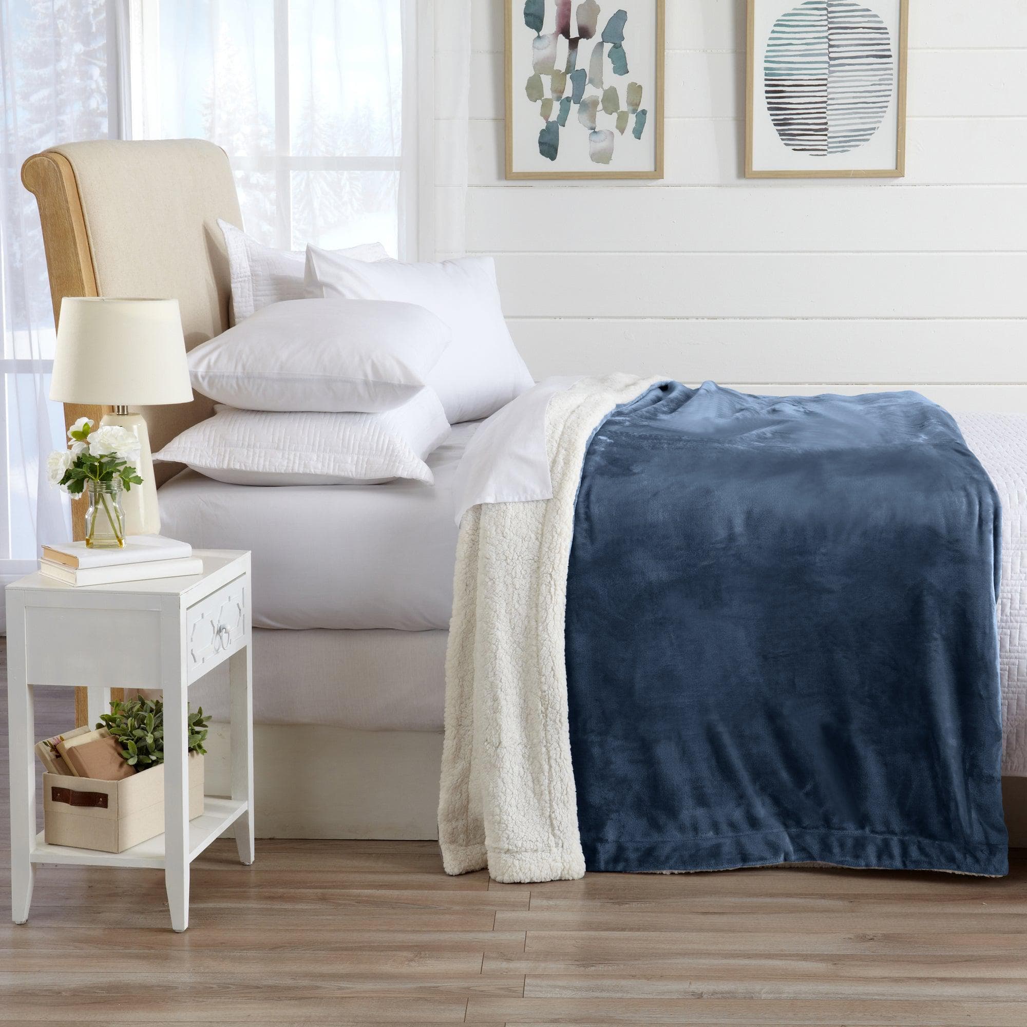 Velvet Plush Sherpa Luxury Bed Blanket - Kinsley Collection - Che Cose Belle