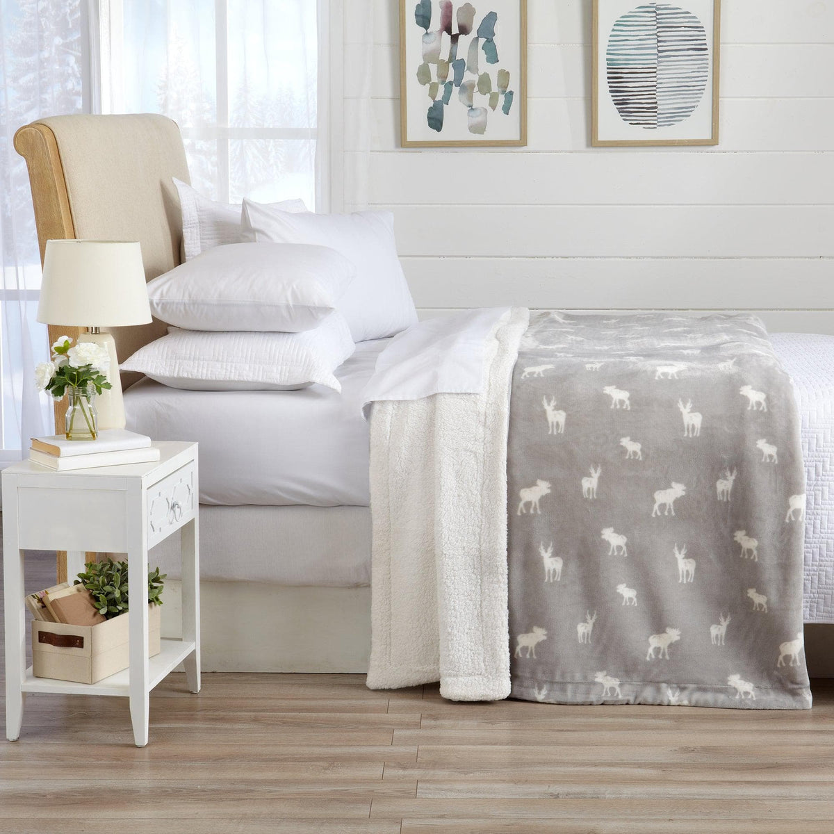 Velvet Plush Sherpa Luxury Bed Blanket - Kinsley Collection - Che Cose Belle