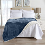 Velvet Plush Sherpa Luxury Bed Blanket - Kinsley Collection - Che Cose Belle
