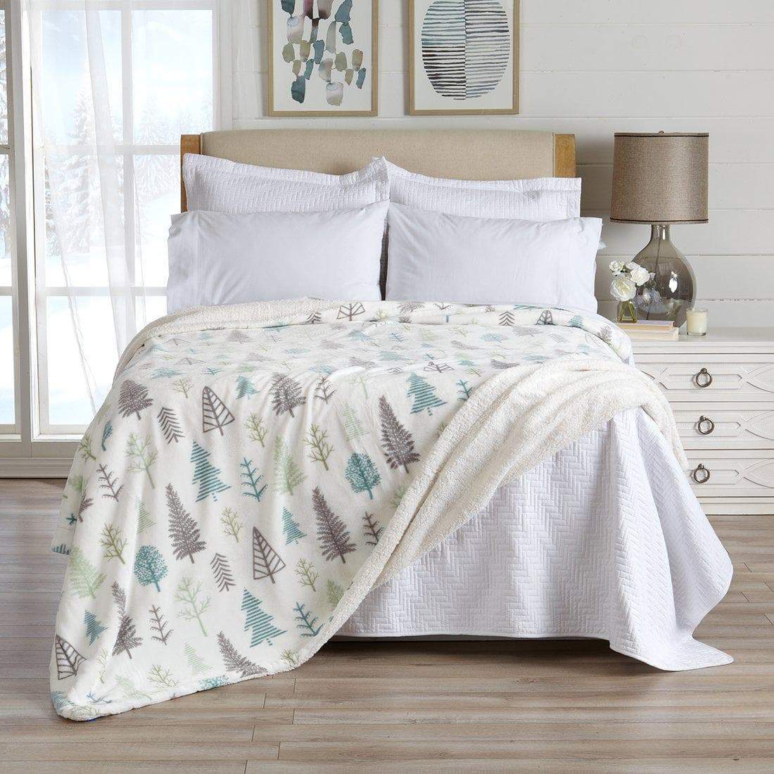 Velvet Plush Sherpa Luxury Bed Blanket - Kinsley Collection - Che Cose Belle
