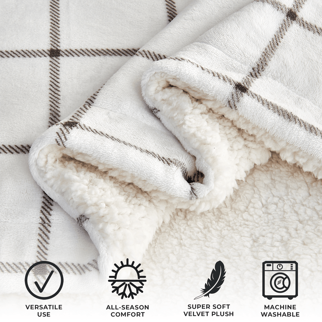 Velvet Plush Sherpa Luxury Bed Blanket - Kinsley Collection - Che Cose Belle