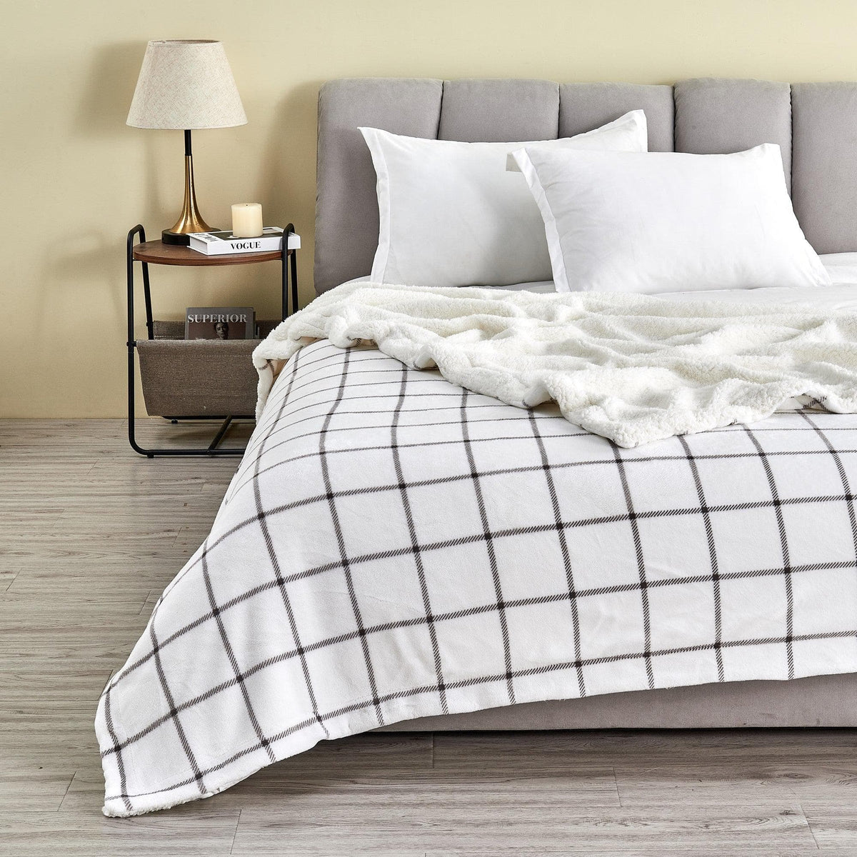 Velvet Plush Sherpa Luxury Bed Blanket - Kinsley Collection - Che Cose Belle