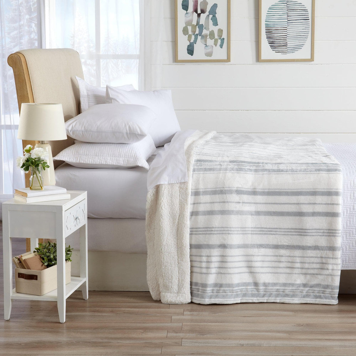 Velvet Plush Sherpa Luxury Bed Blanket - Kinsley Collection - Che Cose Belle