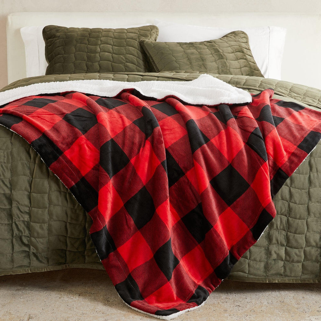 Velvet Plush Sherpa Luxury Bed Blanket - Kinsley Collection - Che Cose Belle