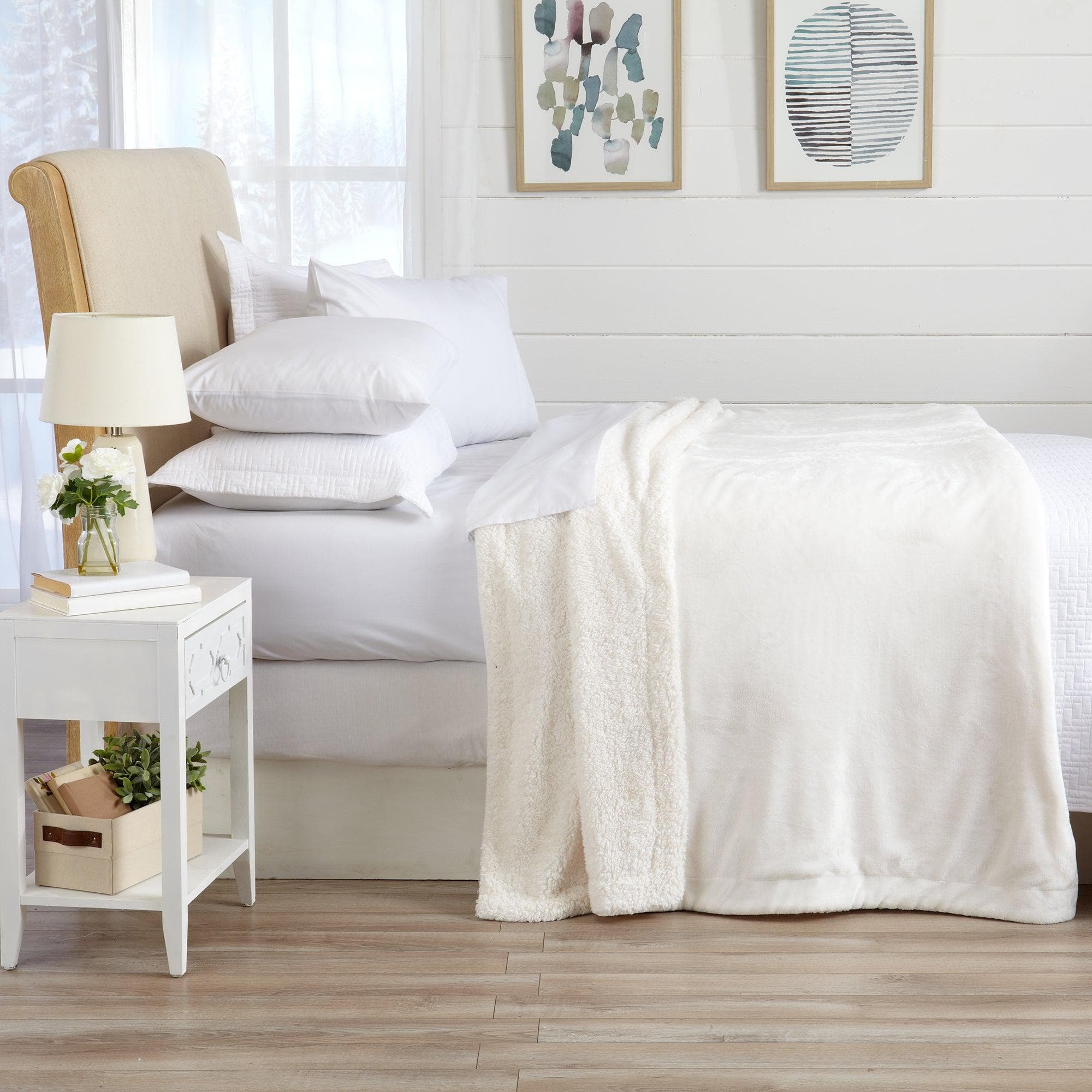 Velvet Plush Sherpa Luxury Bed Blanket - Kinsley Collection - Che Cose Belle
