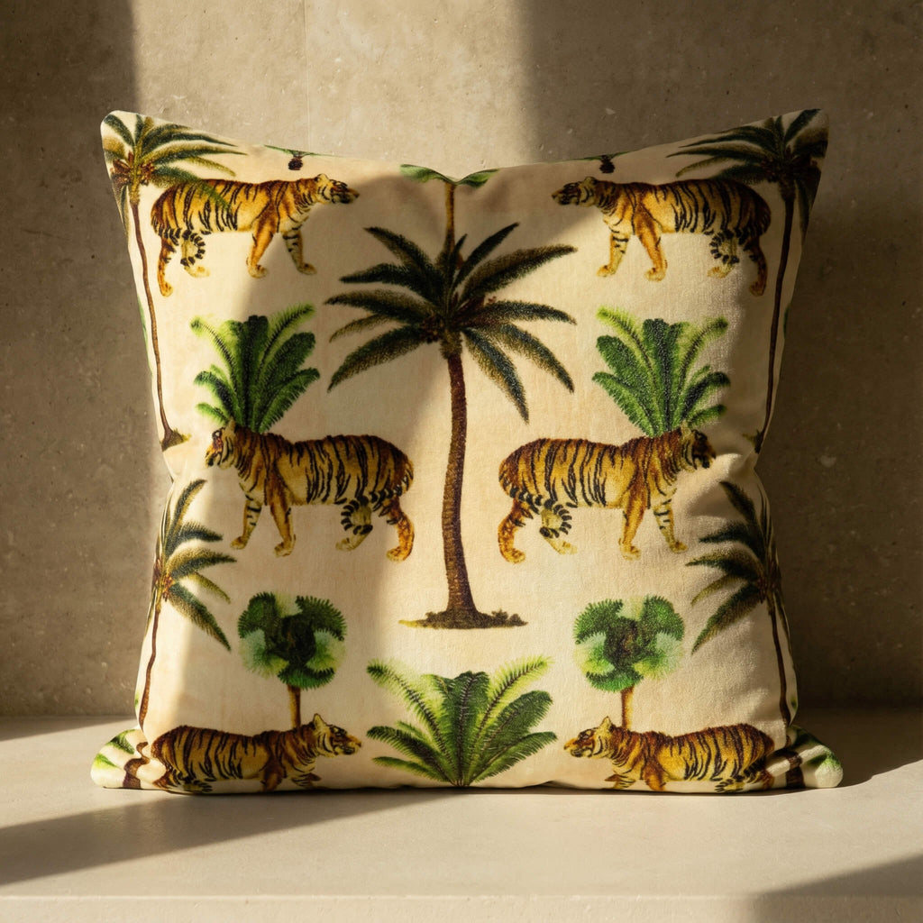 Velvet Tiger Throw Pillow - Che Cose Belle
