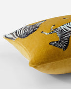 Velvet Watercolor Zebra Small Lumbar Pillow - Che Cose Belle