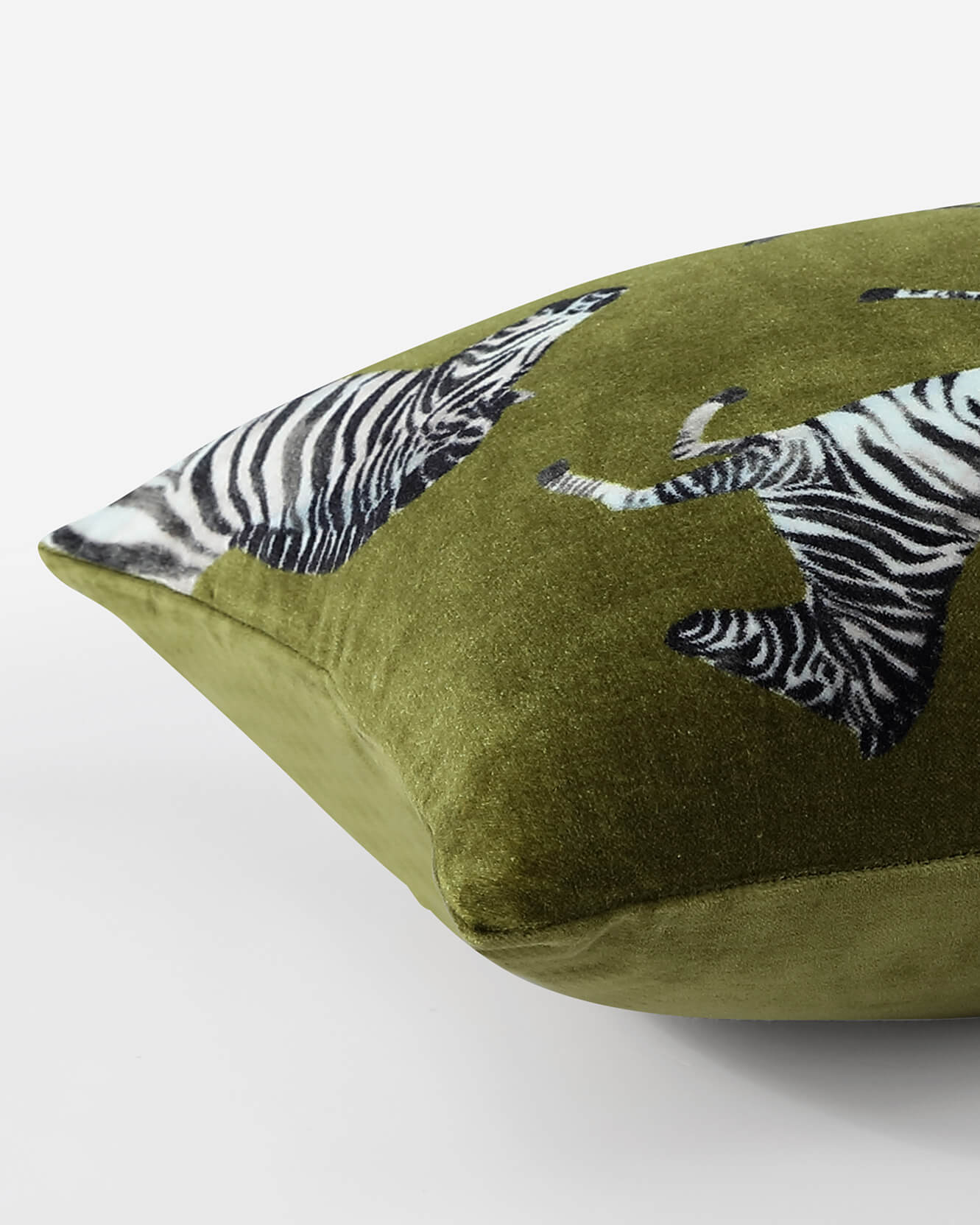 Velvet Watercolor Zebra Small Lumbar Pillow - Che Cose Belle