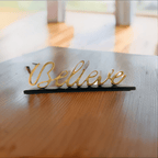 Vibhsa Believe Decorative Home Accent (12.5", Rustic Gold) - Che Cose Belle
