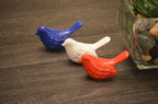 Vibhsa Bird Figurines Symbols of Health & Happiness (Blue, Red & White) - Che Cose Belle