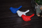 Vibhsa Bird Figurines Symbols of Health & Happiness (Blue, Red & White) - Che Cose Belle