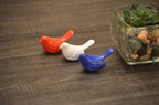 Vibhsa Bird Figurines Symbols of Health & Happiness (Blue, Red & White) - Che Cose Belle
