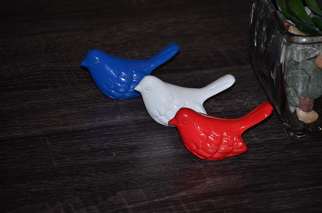 Vibhsa Bird Figurines Symbols of Health & Happiness (Blue, Red & White) - Che Cose Belle