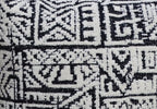 Vibhsa Black & White Geometric Throw Pillow 20x20 with Tassels - Che Cose Belle