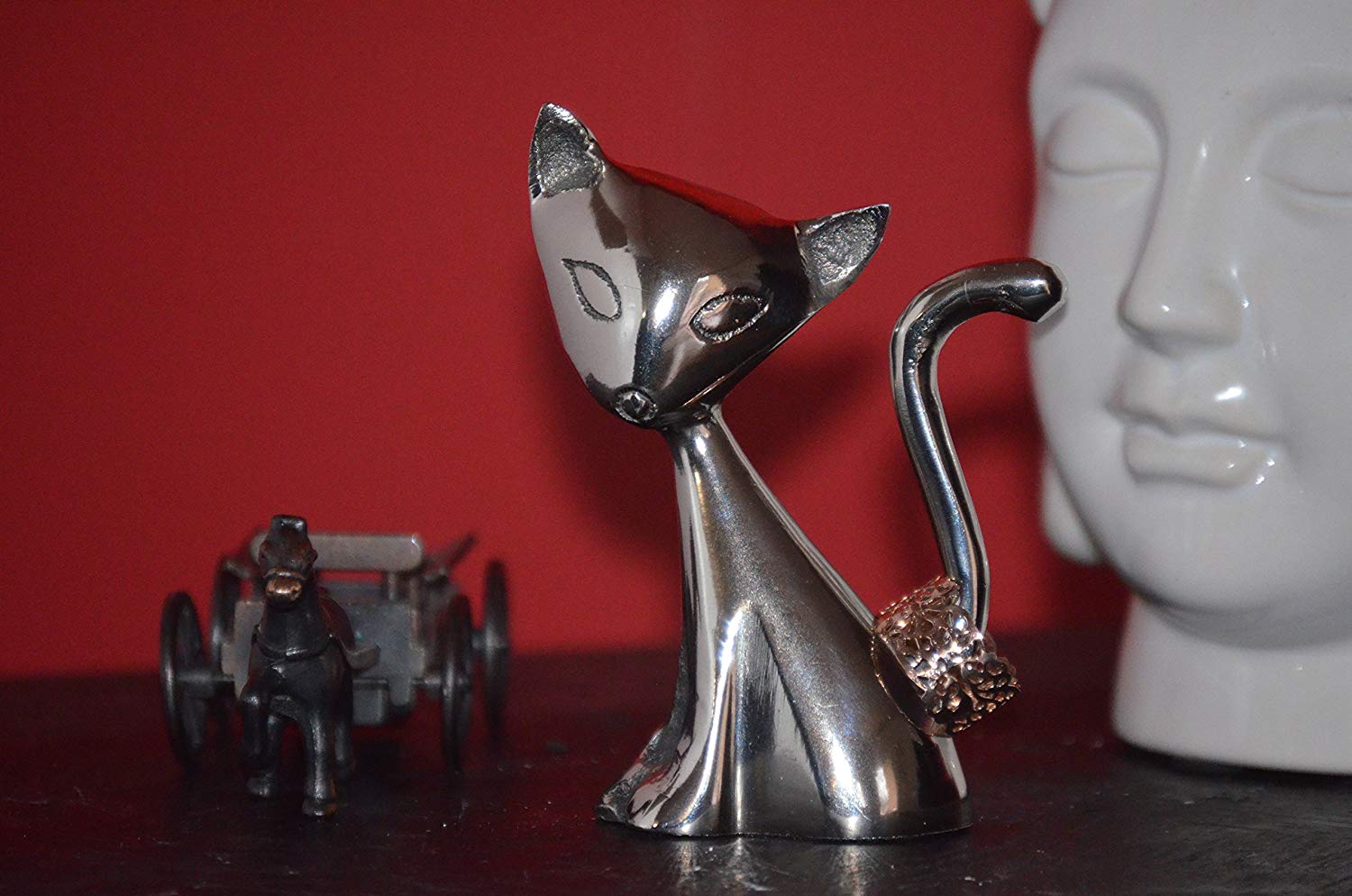 Vibhsa Cat Ring Holder (Silver) - Che Cose Belle