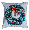 Vibhsa Christmas Wearth Holiday Decorative Pillow 18"x18" - Che Cose Belle