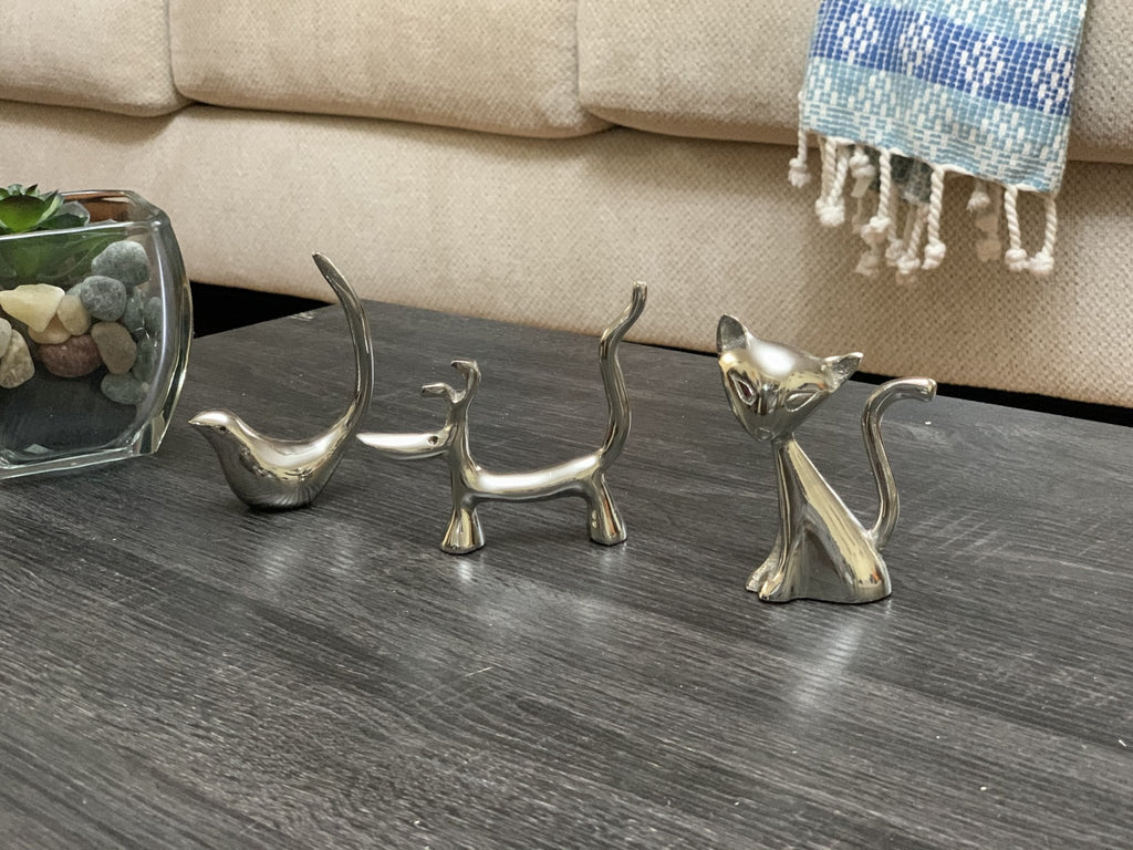 Vibhsa Dog Cat & Bird Ring Holders Set - Silver - Che Cose Belle
