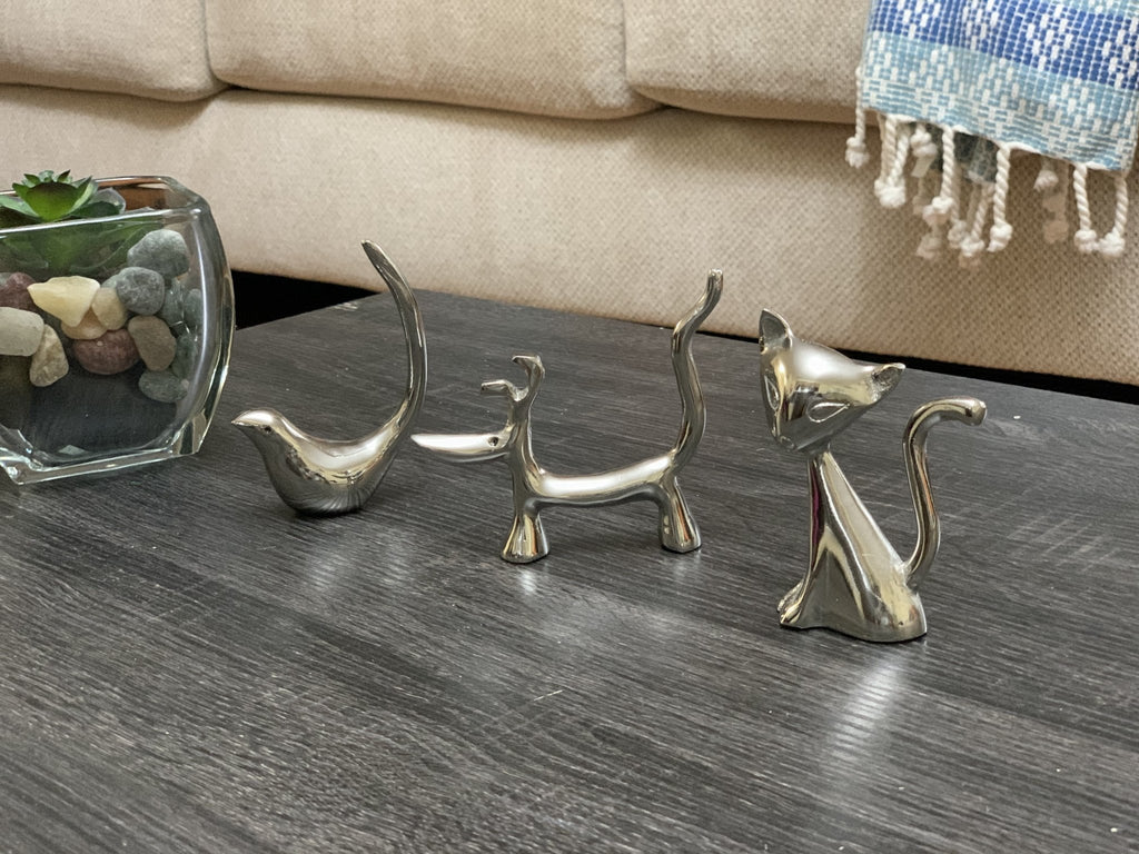 Vibhsa Dog Cat & Bird Ring Holders Set - Silver - Che Cose Belle