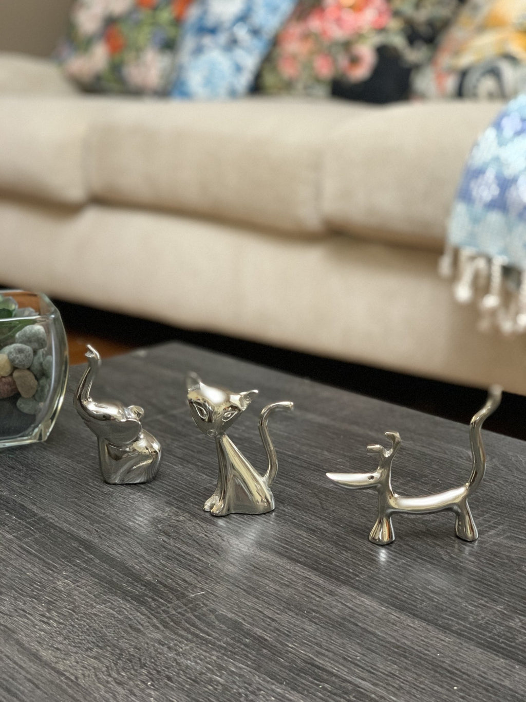Vibhsa Dog Cat & Elephant Ring Holders Set - Silver - Che Cose Belle