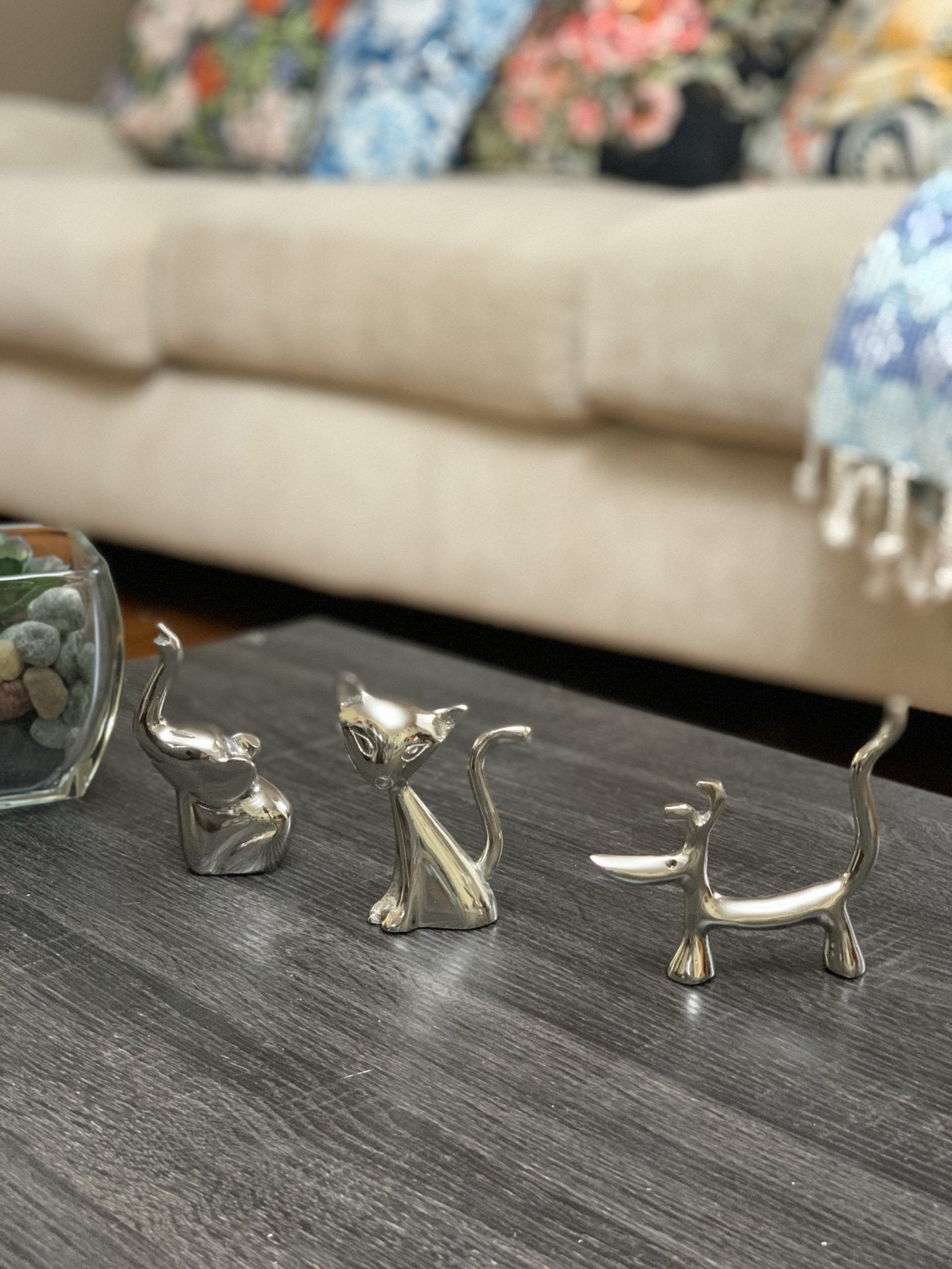 Vibhsa Dog Cat & Elephant Ring Holders Set - Silver - Che Cose Belle